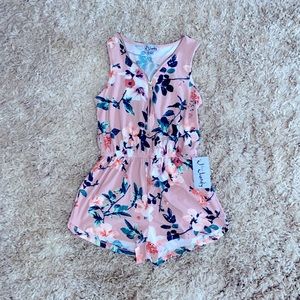 Floral Zip Up Romper
